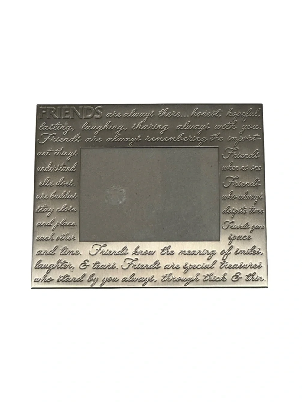 Friends Engraved Metal Photo Frame 4x6 Sentimental Keepsake Decor